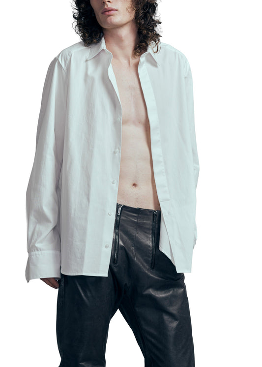 602.1 SHIRT TIE PLACKET COTTON white