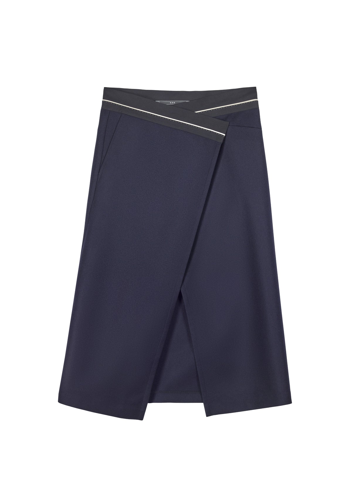 301 SKIRT WOOL WRAP-AROUND navy