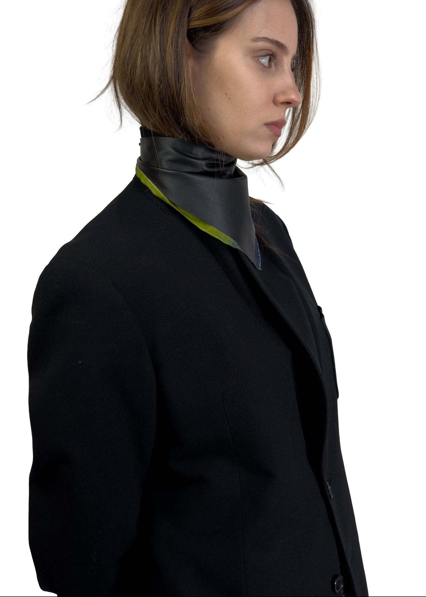 TRIANGLE LEATHER SCARF