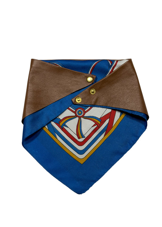 TRIANGLE LEATHER SCARF