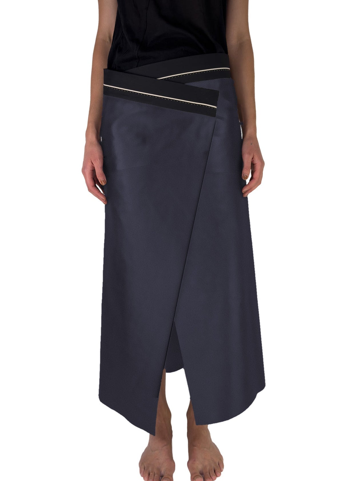 301 SKIRT WOOL WRAP-AROUND navy