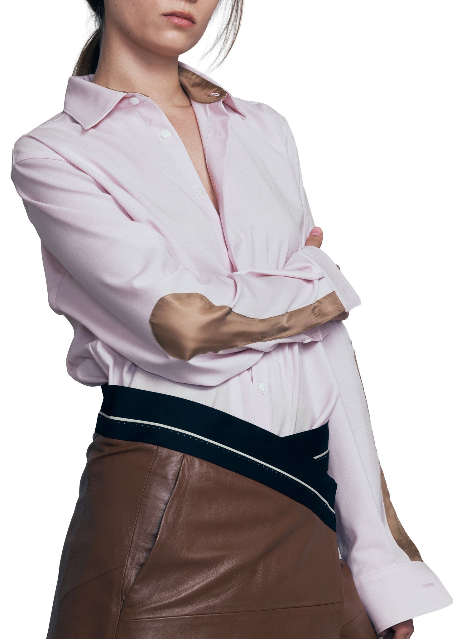 601.1 SHIRT CURVED FRONT WOOL palerose