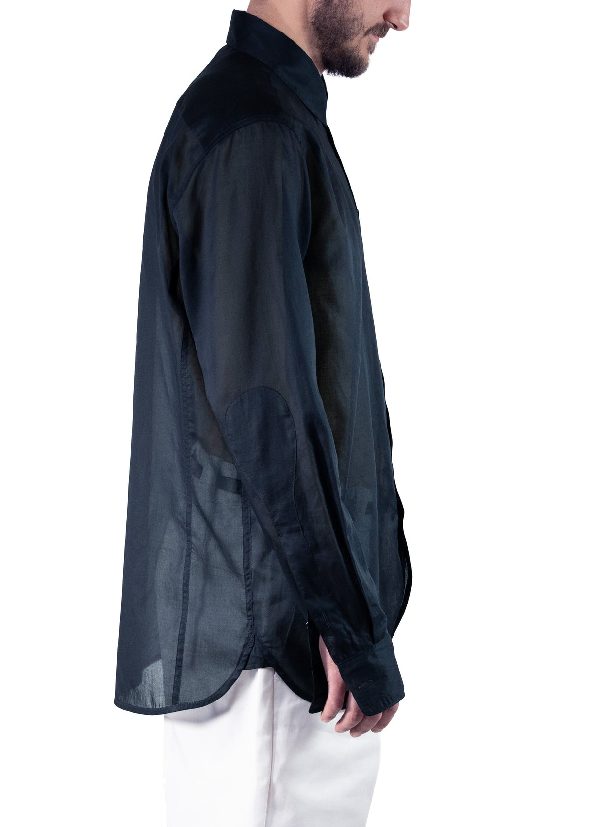 601 SHIRT CURVED FRONT  COTTON Batiste navy
