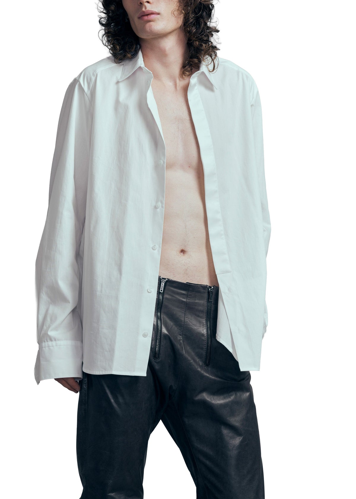 602.1 SHIRT TIE PLACKET COTTON white