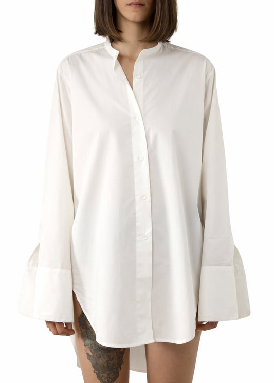 603 SHIRT BIG CUFF cream white