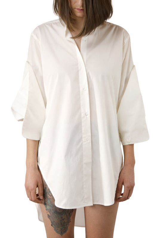 603 SHIRT BIG CUFF cream white