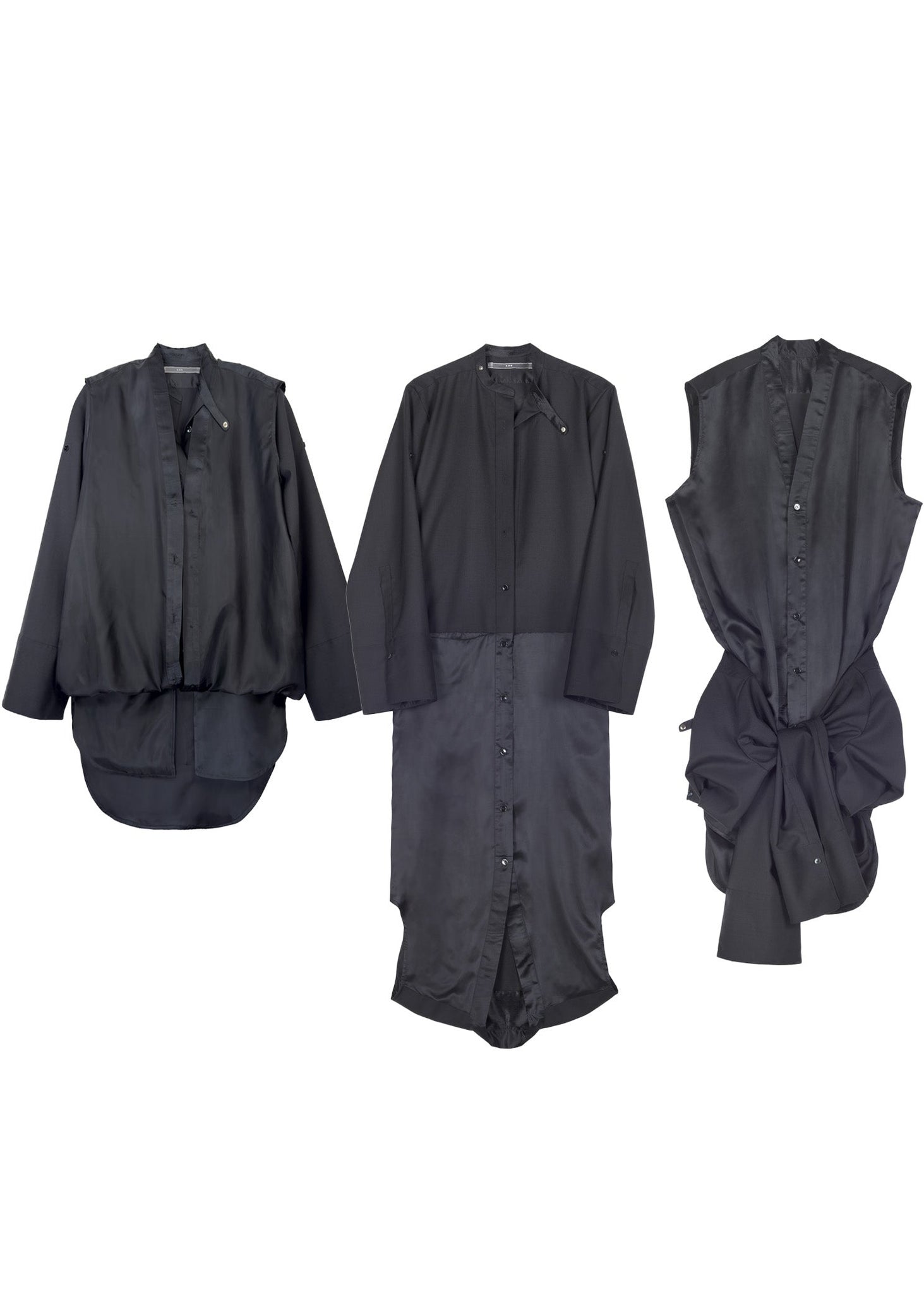 604.1 SHIRT DRESS 3IN1 MOTO WOOL/CUPRO black