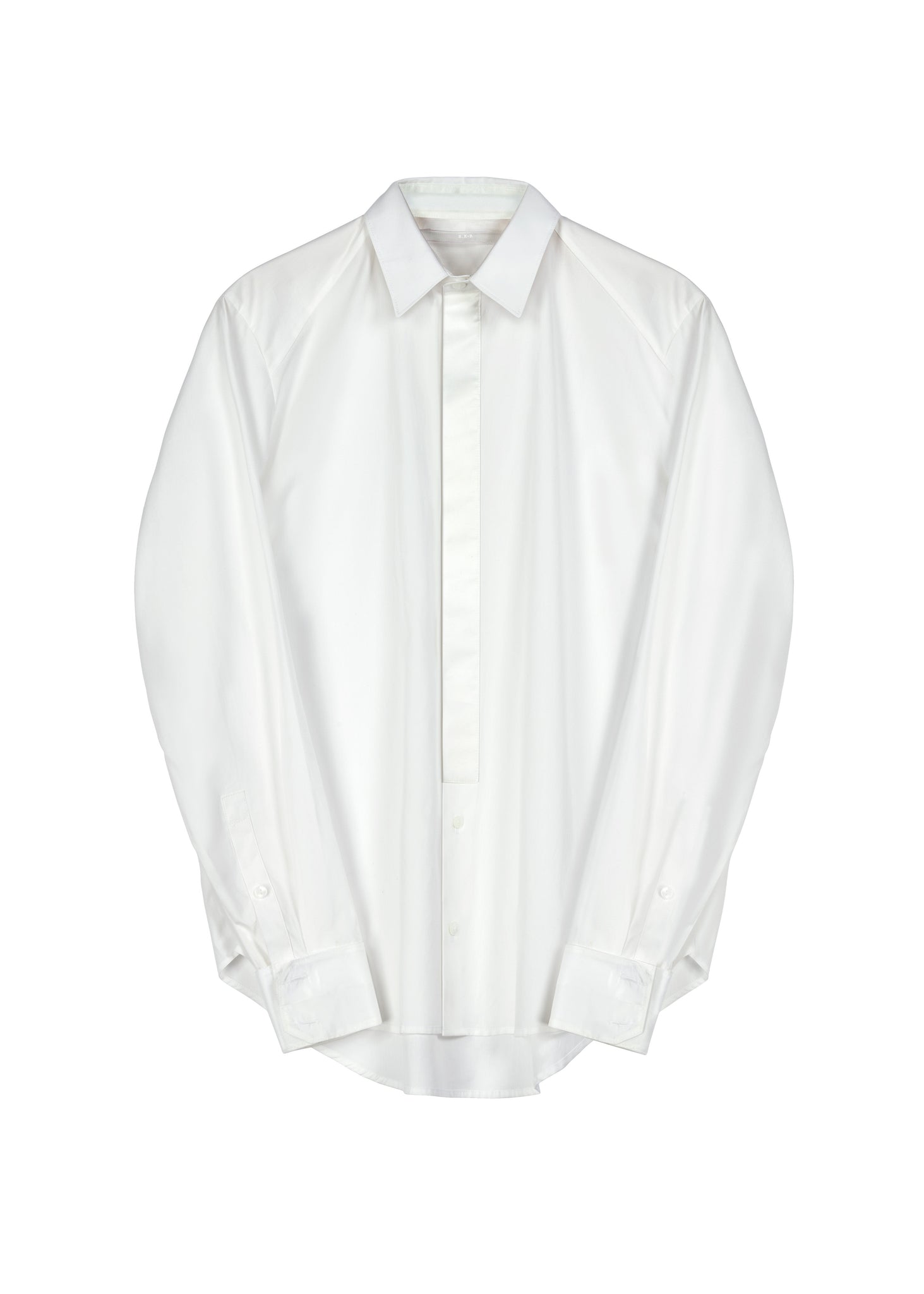 602.1 SHIRT TIE PLACKET COTTON white
