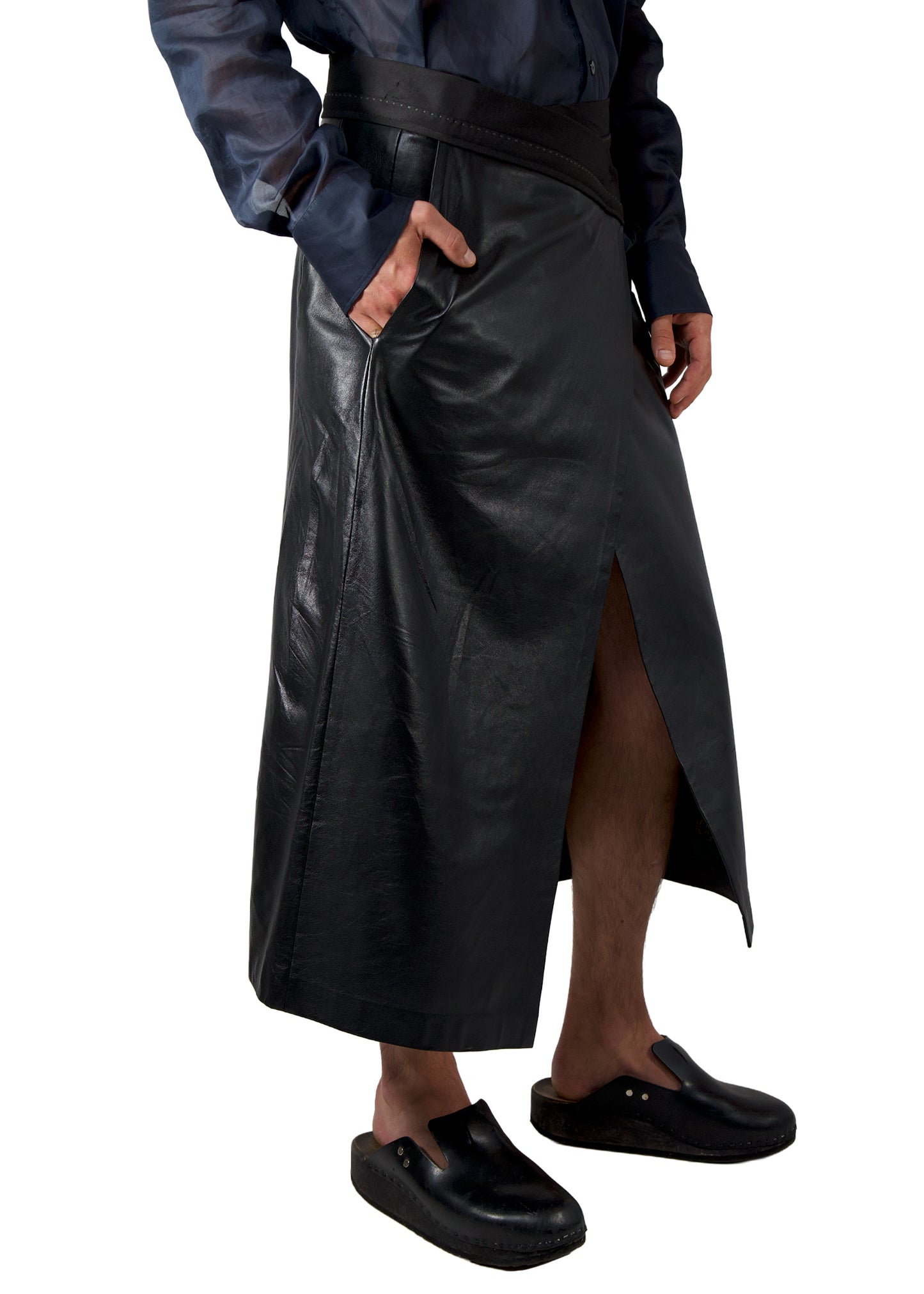 301 SKIRT LEATHER WRAP-AROUND