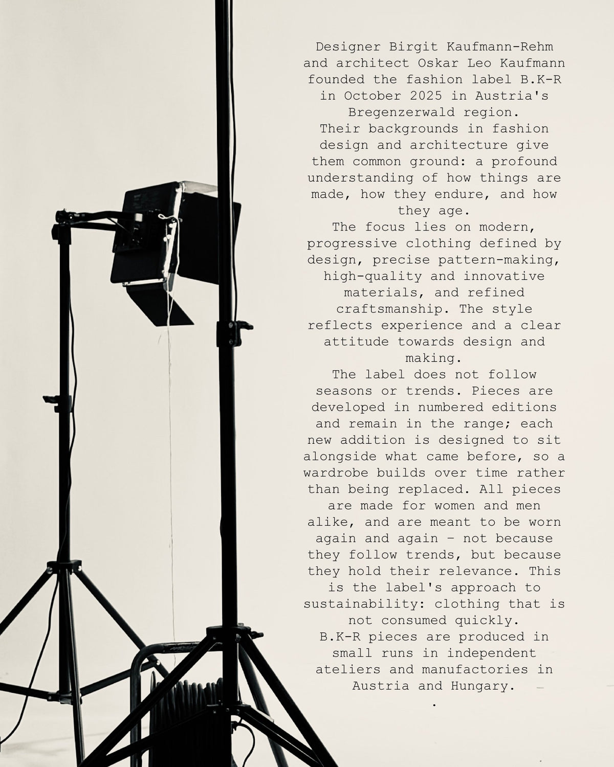 website design & studio photos supported by Emma & Jim Kaufmann