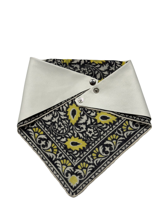 TRIANGLE LEATHER SCARF