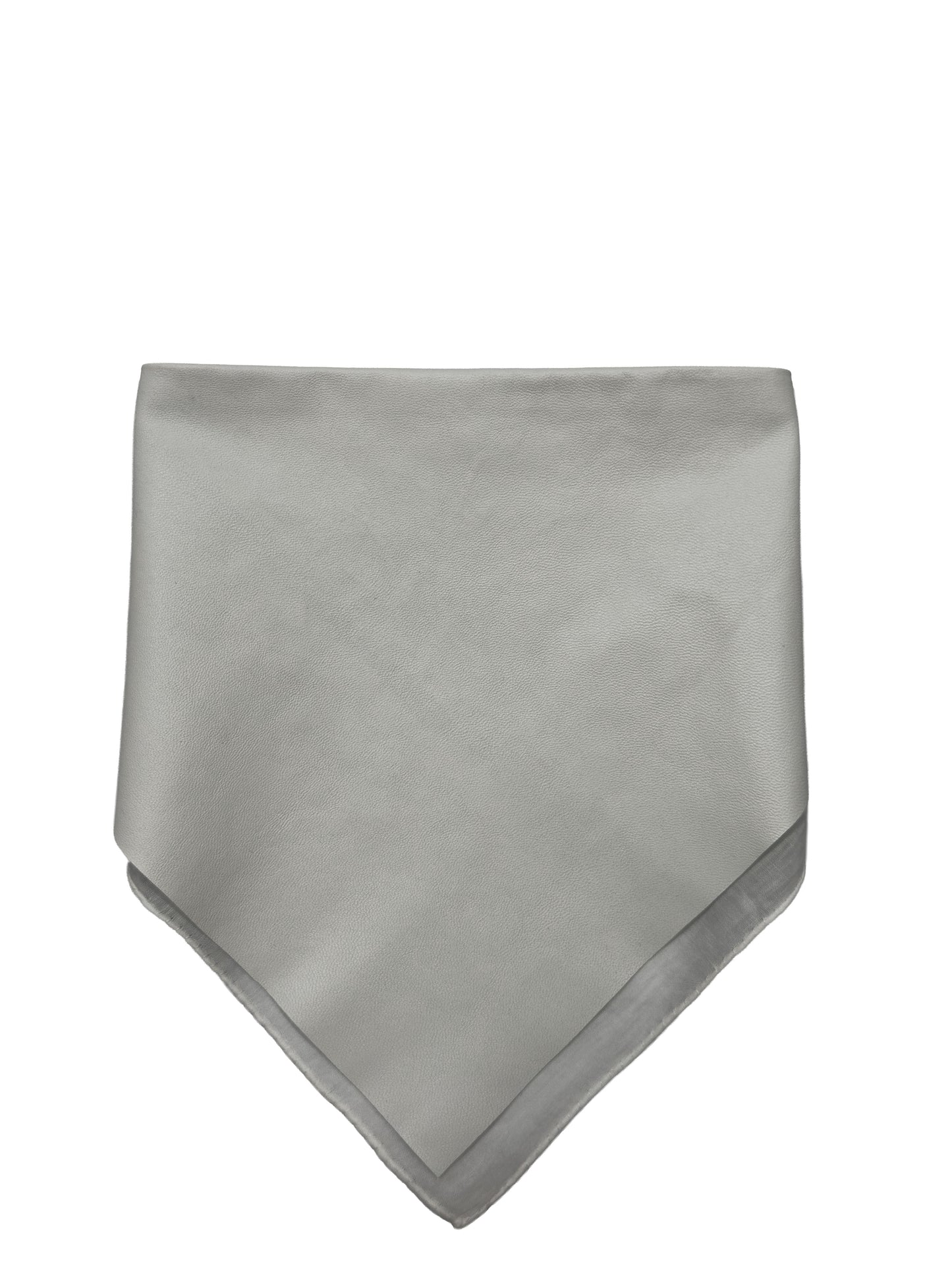 TRIANGLE LEATHER SCARF White edelweiss