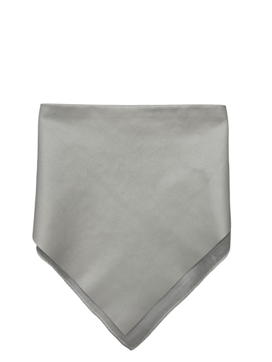 TRIANGLE LEATHER SCARF White edelweiss