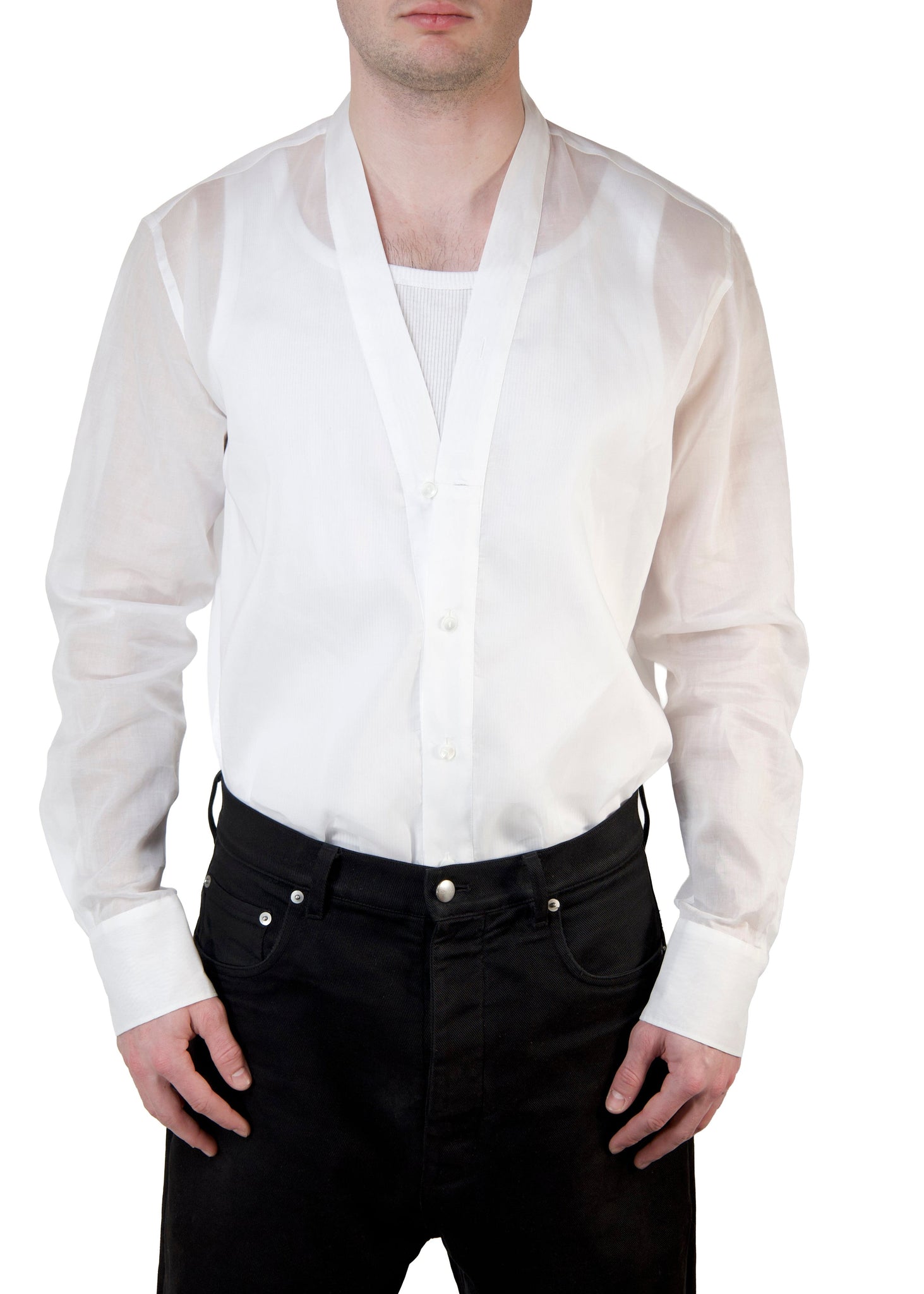 605 V-NECK white